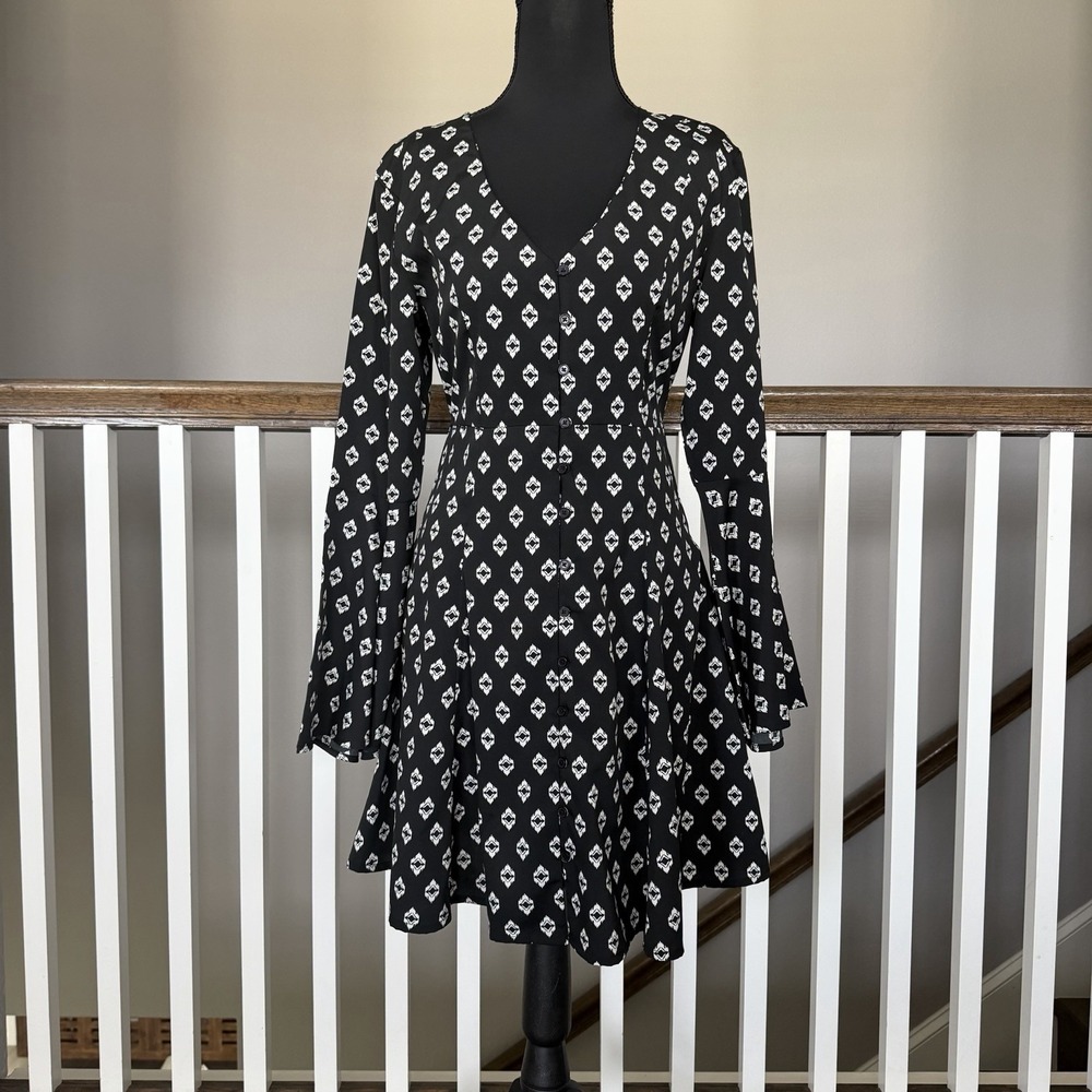 Abercrombie & Fitch Bell Sleeve Small Dress Boho Resort Whimsigoth 90s Y2K Fairy